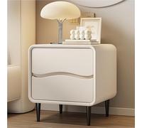 Table de Chevet en Bois avec 2 tiroirs, Table d'appoint de Rangement Moderne
