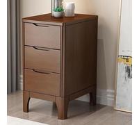 Table de chevet en bois avec 3 tiroirs, table de chevet compacte pour chambre/salon, Comodino marron élégant, solution de rangement de 35 cm, accent de mobilier moderne