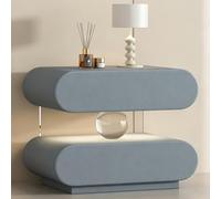 Table de chevet en bois avec tiroir caché et lumière à détecteur de mouvement, table d'appoint créative pour chambre à coucher avec boule de cristal