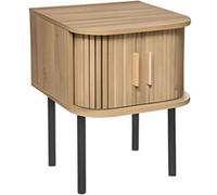 Table de chevet en bois coloris beige - longueur 40 x profondeur 40 x hauteur 53 cm --