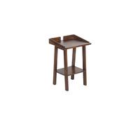 Table de chevet en bois de manguier marron, 1 étagère, fente passe-câble, rectangulaire - Chehoma, Becket - 40x35x60 cm