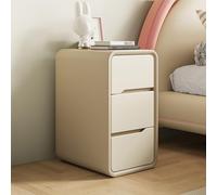 Table de Chevet en Bois de Style crème avec 3 tiroirs Table de Chevet Moderne Armoire de Rangement pour Chambre Petite Table d’extrémité Minimaliste pour Chambre à Coucher Thé au Lait Stand