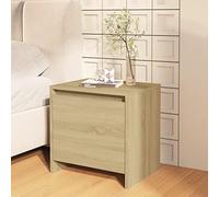 Table de Chevet en Bois d'Ingénierie, 1 Porte de Rangement, Design Moderne et Robust, Commode Chambre Pratique, Meuble de Rangement Élégant, Finition Chêne Sonoma, Dimensions 45 x 34 x 44.5 cm