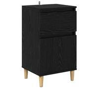 Table de chevet en bois d'ingénierie - vidaXL - Chêne noir - 40x35x70 cm - 1 tiroir - Rangement pratique