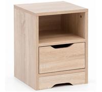 FineBuy Table de Chevet 31x43x31 cm Table de Nuit avec Tiroir et Rangement Sonoma | Table d'appoint Design Moderne | Console de Nuit Classique
