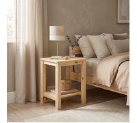 Table de Chevet en Bois Massif de Pin Table d'Appoint Bout de Canapé Chevet avec Espace de Rangement Homestyle4u