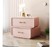 Table de Chevet en Bois Massif pour Enfants Table de Chevet rotative Moderne à 360 ° avec 2 tiroirs Armoire étroite créative pour Meuble d’appoint BStorage Warm Life