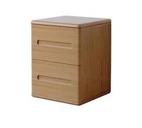 Table de chevet en bois massif style japonais minimaliste pour chambre à coucher, design nordique simple avec deux tiroirs
