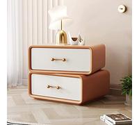 Table de Chevet en Bois Massif Table de Chevet pour Enfants 360° Rotative 2 tiroirs Armoire de Rangement étroite BFurniture