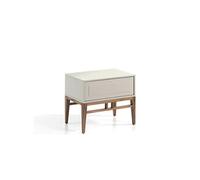 Table de chevet en bois Niebla et Noyer 7035C, 60 x 40 x 50 cm. -