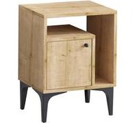 Table de chevet en bois "Nuno" - 40 x 35 x 55 cm - Beige