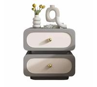 Table de Chevet en Bois, Style Minimaliste Moderne, Table de Chevet avec Rangement, Meuble d'appoint pour invités avec Deux tiroirs, Design spacieux(Gray,Medium)