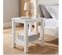 Table de chevet en bois blanc