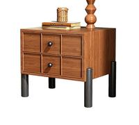 Table de Chevet en Bois,Table de Nuit Minimaliste rétro,avec 2 tiroirs,Table d'appoint for la Chambre,Le Salon,Structure Stable,Pieds en Bois Massif,Design Farmhouse