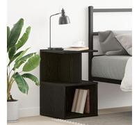 Table de chevet en chêne noir - 35 x 35 x 55 cm - Table d'appoint compacte pour chambre à coucher - Support de nuit pratique - Style moderne - Surface durable