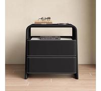 Table de chevet en cuir, table de chevet créative de luxe, cadre en bois robuste, armoire de rangement minimaliste pour chambre à coucher, chambre d'enfant