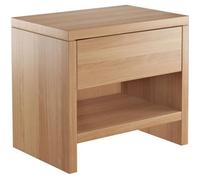 Erst-Holz Table de Chevet en hêtre Massif Naturel, Style Moderne avec 1 tiroir et Niche 90.20-K39