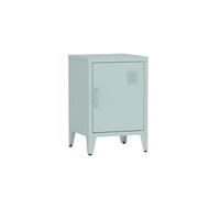 Table de chevet en métal bleu clair 1 porte