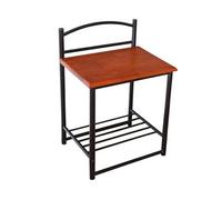 Table de chevet en metal et en bois