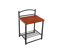 Table de chevet en metal et en bois