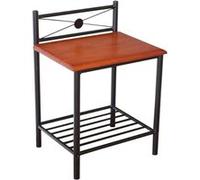 Table de chevet en metal noir laqué ref.1068 Noir G