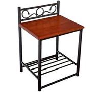 Table de chevet en metal noir laqué ref. 1069 Noir G