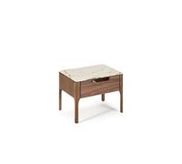 Table de chevet en noyer 7038C, 55 x 40 x 44 cm. -