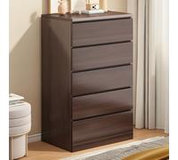 Table de chevet en noyer foncé avec tiroir - Coffre de rangement en bois pour chambre à coucher, table de chevet élégante - Meubles de salon - 61 x 40,6 x 109,2 cm (L x l x H) - 1 pièce