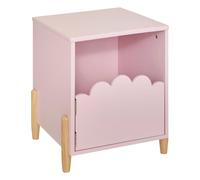 Atmosphera – Table de chevet enfant Douceur Rose 35,5 x 40 cm