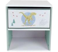 Chevet avec tiroir Dinosaures - Jurassic Word - FUN HOUSE - H.36 X L.33 X P.30 cm