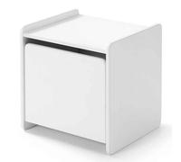 KIDDY Chevet enfant bois laqué 1 porte L 40 cm Blanc