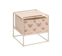 - Table de Chevet Enfant Orso 31cm Beige 1 tiroir Motifs oursons