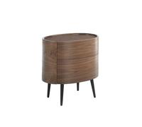 Table de chevet et acier noir