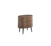 Table de chevet et acier noir