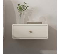 Table de Chevet, Étagère de Chevet Murale, Meubles Chambre à Coucher Faits la Main, Table Flottante en Bois pin, d'appoint, Nuit for Maison, Accessoires, Bureau(Off White,35x40x20cm)