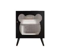 Table de chevet étroite et étroite, Table de chevet Cream Wind, canapé simple, petit meuble de rangement en fer for chambre créative , Meubles de salon, Tables de nuit peu encombrantes(Black)