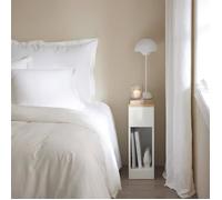 Table de Chevet Étroite SoBuy - 20×35×60 cm, Tiroir Coulissant + Étagère, MDF + PB E1, Blanc/Naturel, Chambre/Salon