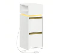 Table de chevet, étroite, table de chevet avec 2 tiroirs et 1 compartiment ouvert, table de chevet dans la chambre, table d'appoint, pour chambre, salon, moderne À propos de cet article1.[Strip LED Ré
