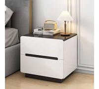 Table de Chevet Fine avec 2 ou 3 tiroirs de Rangement, Table de Nuit Noire pour Chambre, Table de Chevet compacte et organisatrice, Design Moderne, Hauteur 40 cm, idéale pour Les Petits espa