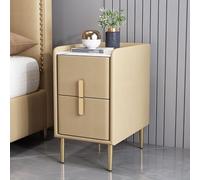 Table de chevet fine et moderne avec 2 tiroirs - Table de chevet élégante pour chambre à coucher et salon - Table d'appoint compacte - 35 x 35 x 55 cm