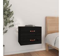 Table de chevet flottante en pin massif avec grand rangement, étagère murale moderne et élégante pour chambre, sans prendre de place au sol