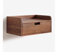 Table de chevet flottante rectangulaire 45x30 cm en bois d'acacia Narbonne Brun Acacia foncé