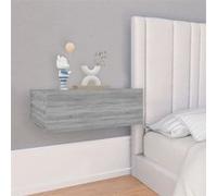 vidaXL Table de chevet flottante Sonoma gris 40x30x15 cm