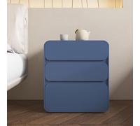 Table de Chevet for Chambre à Coucher, Table de Nuit à Contact Total avec Le Sol,Moderne Couleur crème avec tiroir,Table d'appoint for Chambre à Coucher,Salon,Petits espaces(Blue,40cm/16in)