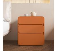 Table de Chevet for Chambre à Coucher, Table de Nuit à Contact Total avec Le Sol,Moderne Couleur crème avec tiroir,Table d'appoint for Chambre à Coucher,Salon,Petits espaces(Orange,40cm/16in)
