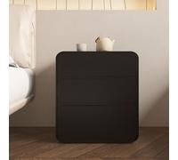 Table de Chevet for Chambre à Coucher, Table de Nuit à Contact Total avec Le Sol,Moderne Couleur crème avec tiroir,Table d'appoint for Chambre à Coucher,Salon,Petits espaces(Black,35cm/14in)