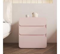 Table de Chevet for Chambre à Coucher, Table de Nuit à Contact Total avec Le Sol,Moderne Couleur crème avec tiroir,Table d'appoint for Chambre à Coucher,Salon,Petits espaces(Pink,40cm/16in)