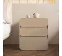 Table de Chevet for Chambre à Coucher, Table de Nuit à Contact Total avec Le Sol,Moderne Couleur crème avec tiroir,Table d'appoint for Chambre à Coucher,Salon,Petits espaces(Khaki,45cm/18in)