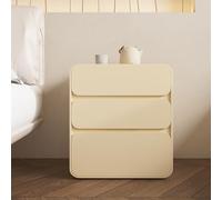 Table de Chevet for Chambre à Coucher, Table de Nuit à Contact Total avec Le Sol,Moderne Couleur crème avec tiroir,Table d'appoint for Chambre à Coucher,Salon,Petits espaces(Yellow,35cm/14in)