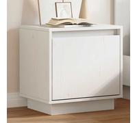 vidaXL Table de chevet Blanc 40x30x40 cm Bois de pin solide813307 Blanc G
